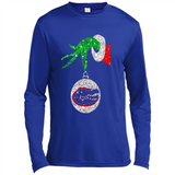 Funny Florida Gators Glitter Grinch Monogram Ornament Christmas Gift - Canvas Long Sleeve T-Shirt