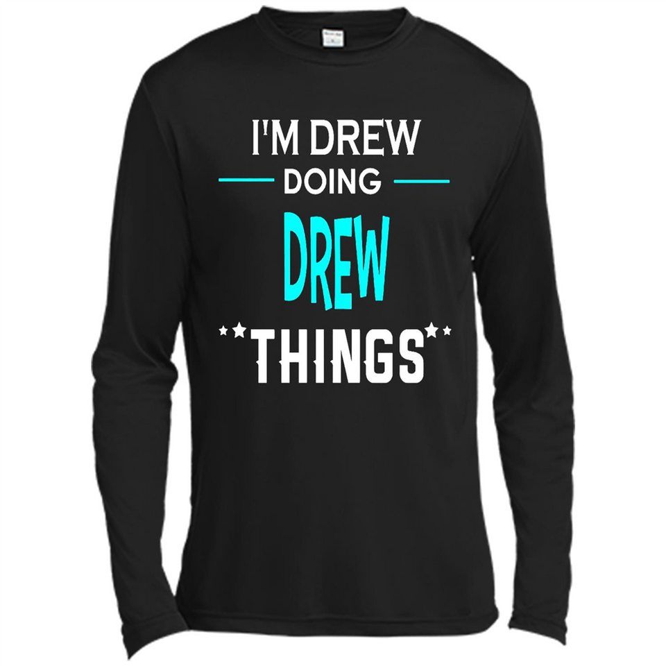 I'm Drew Doing Drew Things Funny First Name - Canvas Long Sleeve T-Shirt