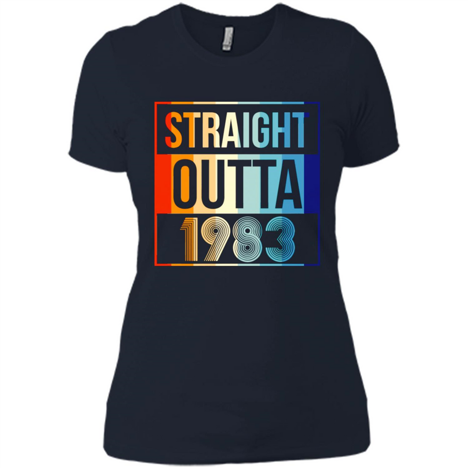 Retro Straight Outta 1983 35 Years Old - Ladies' Boyfriend T-Shirt