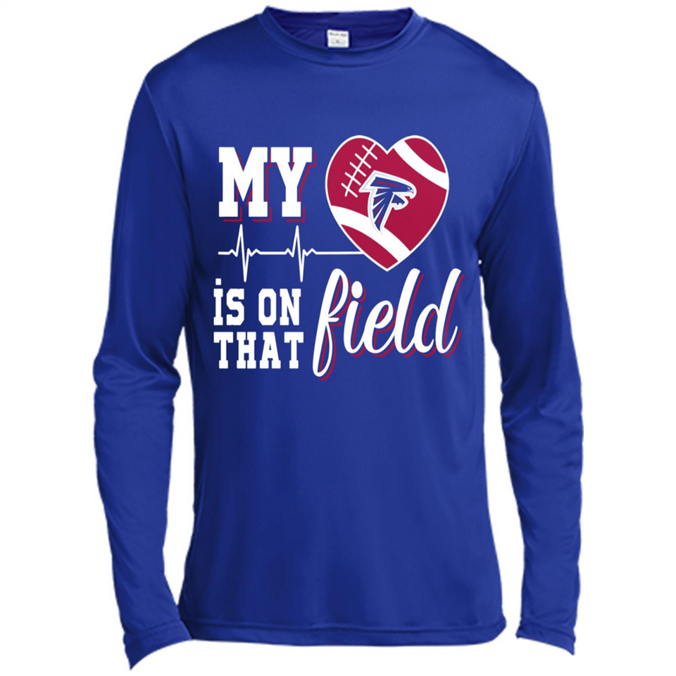 Atlanta Falcons Football My Heart is on that Field - Canvas Long Sleeve T-Shirt