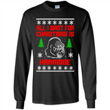 All I Want For Christmas Is HarambeT Rex Attack Reindeer ugly sweater PINGPONG