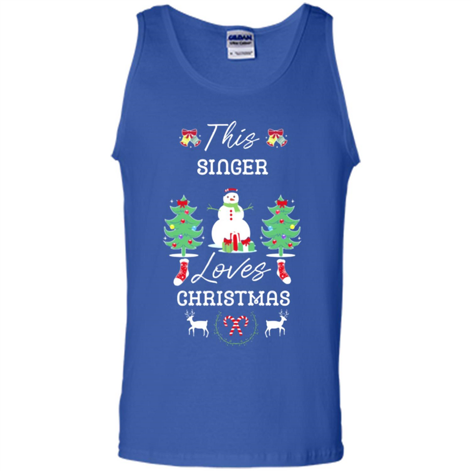 This Singer Loves Christmas Tree Shirt with Snowman
