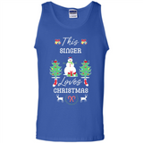 This Singer Loves Christmas Tree Shirt with Snowman