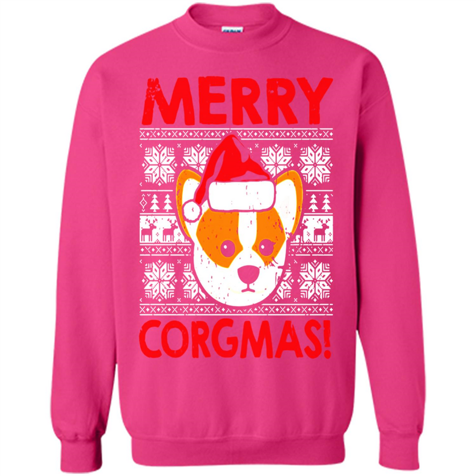 Funny Christmas Santa Corgi Dog Merry Corgmas - Sweatshirt