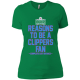 Reasons to be a LA Clippers Fan Complete List on Back - Ladies' Boyfriend T-Shirt