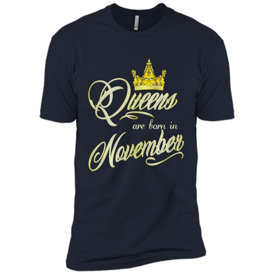 Queens Are Born In November Golden T-Shirt