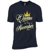 Queens Are Born In November Golden T-Shirt