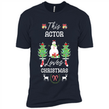 This Actor Loves Christmas Tree Shirt with Snowman