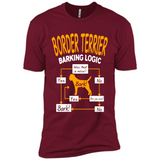 Border Terrier Barking Logic - Premium Short Sleeve T-Shirt