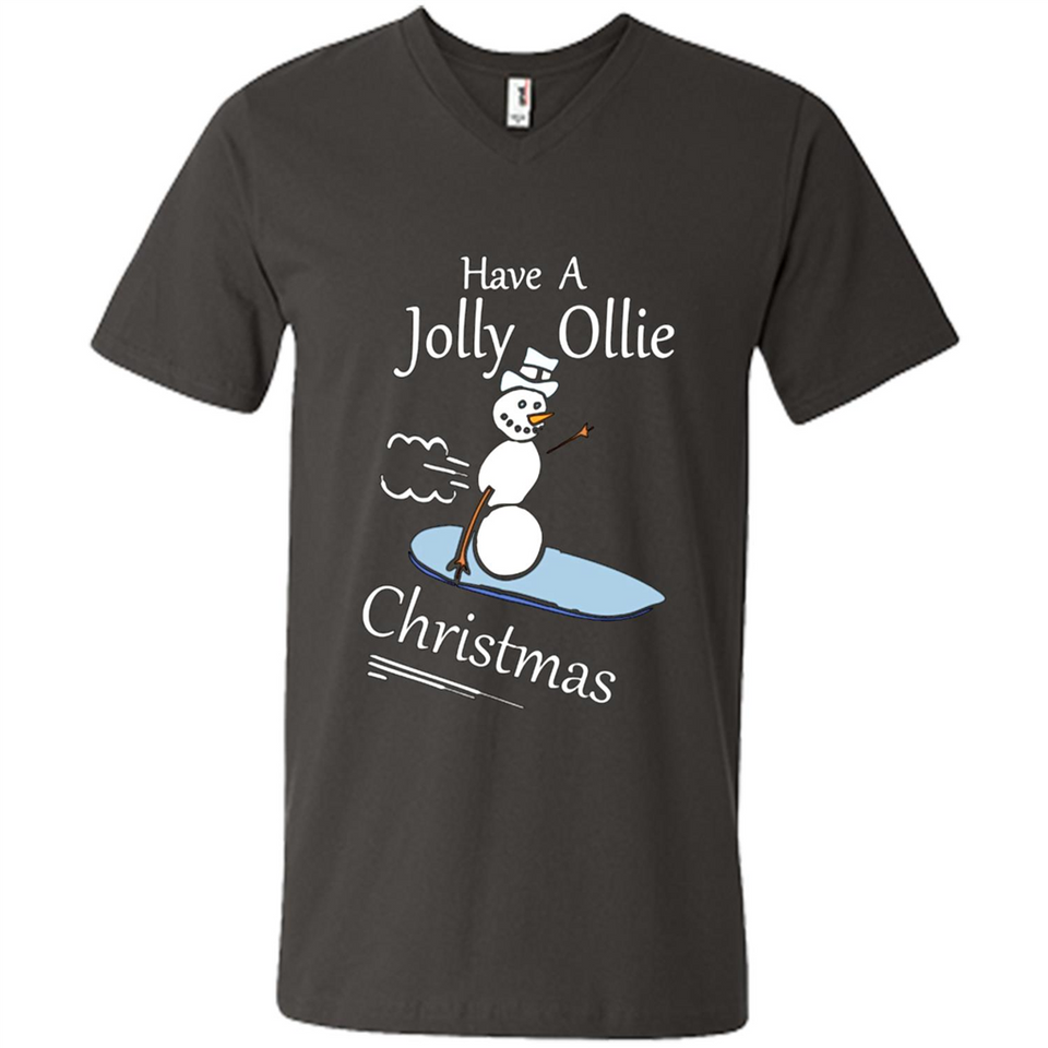 Snowman Snowboarder Tshirt Have Jolly Ollie Christmas