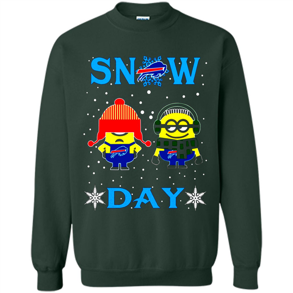 Snow Day Shirt For Buffalo Bills Vs Minion Fans pingpong