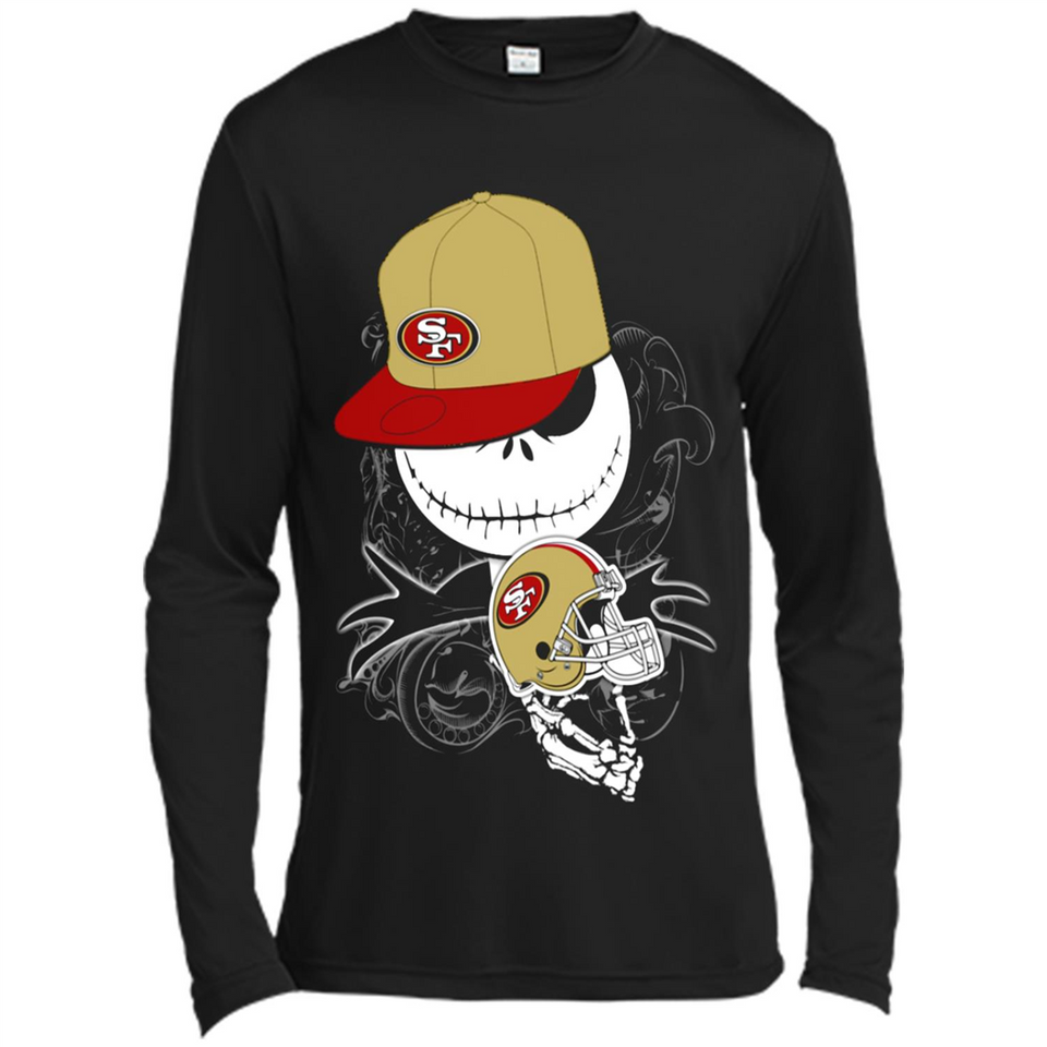 Jack Skellington The Nightmare Before Christmas-49ers Football - Canvas Long Sleeve T-Shirt