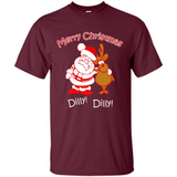 Christmas T-Shirt Santa And Reindeer Dilly Dilly - Shirt