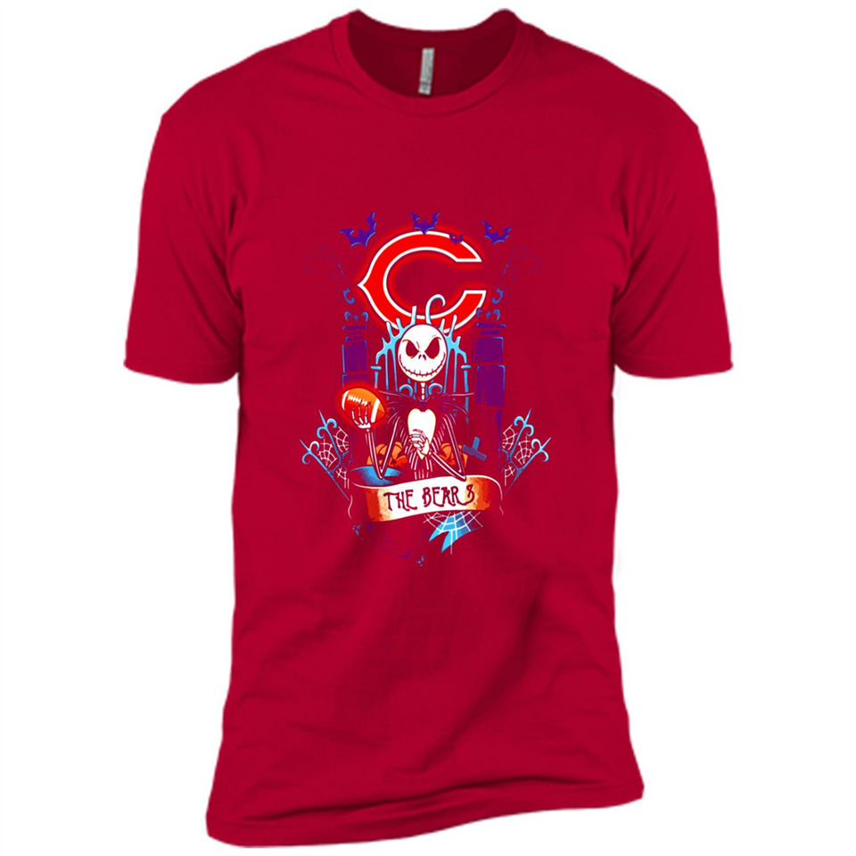 Chicago Bears Halloween The Nightmare Before Christmas - Premium Short Sleeve T-Shirt