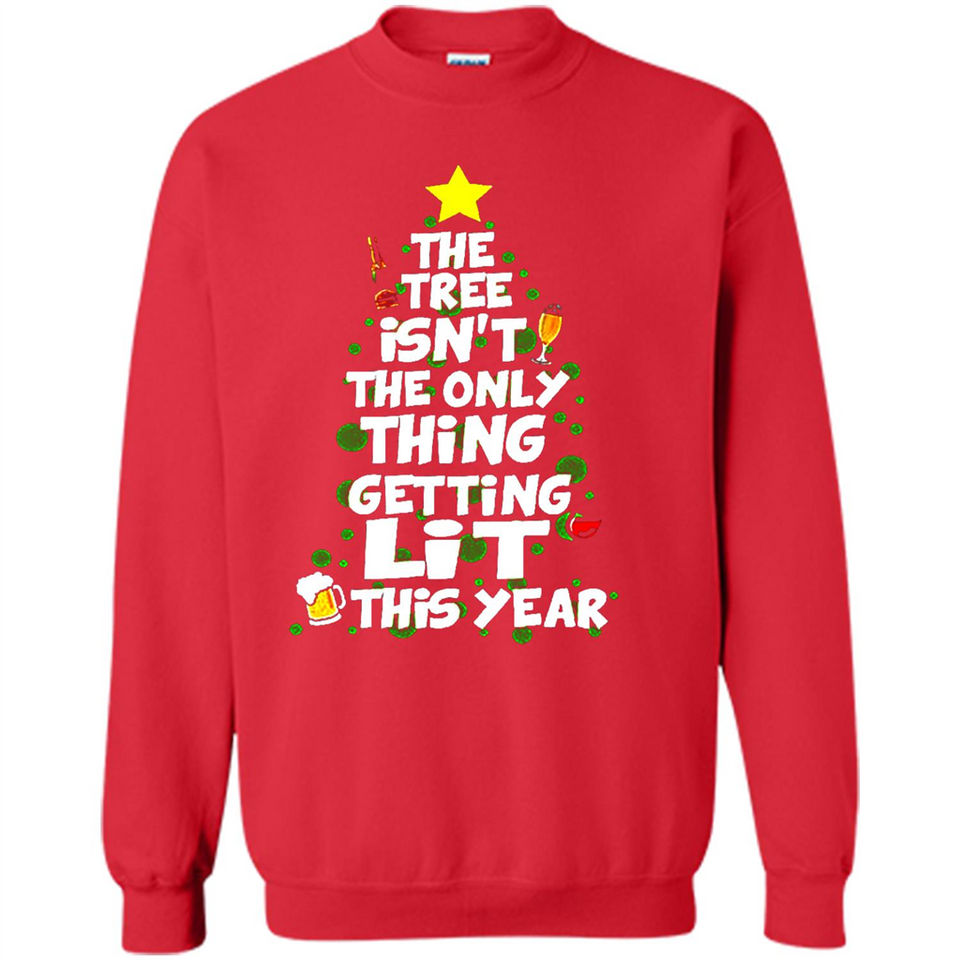Funny Christmas Tree Drinking Sweatshirt Adult Boozy Festive - Sweatshirt