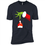 Funny Grinch Hand Holding Santa Hat Ornament Christmas PING PONG