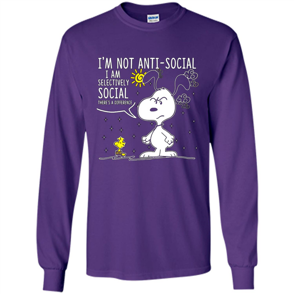 Snoopy I'm Not Anti-Social I Am Selectively Social