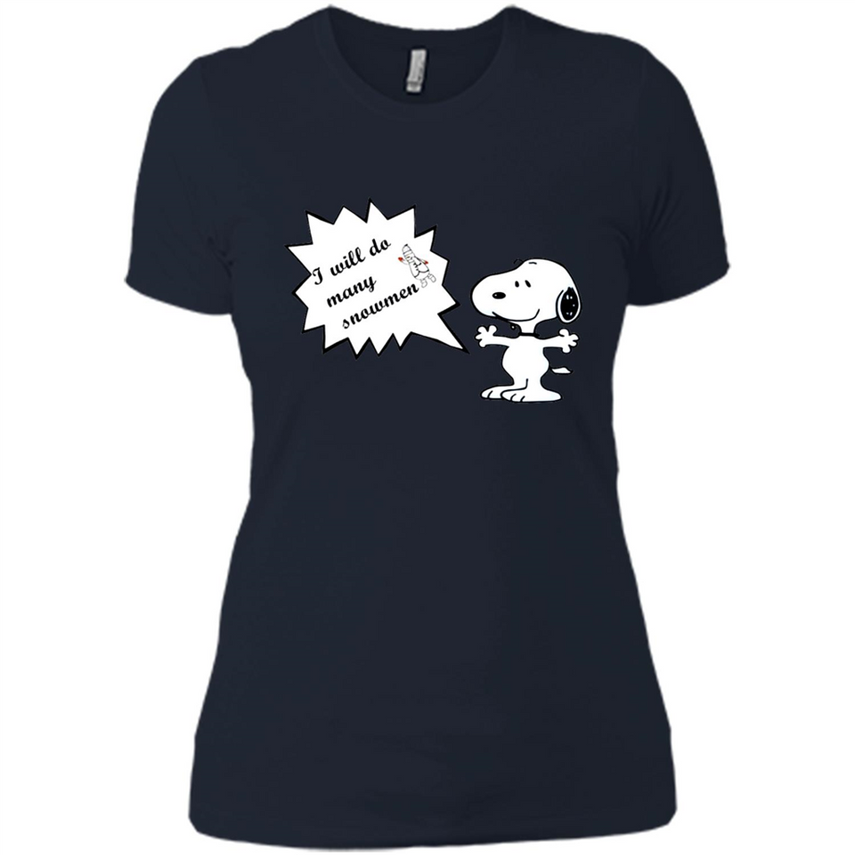Snoopy I Will Do Many Snowman Christmas