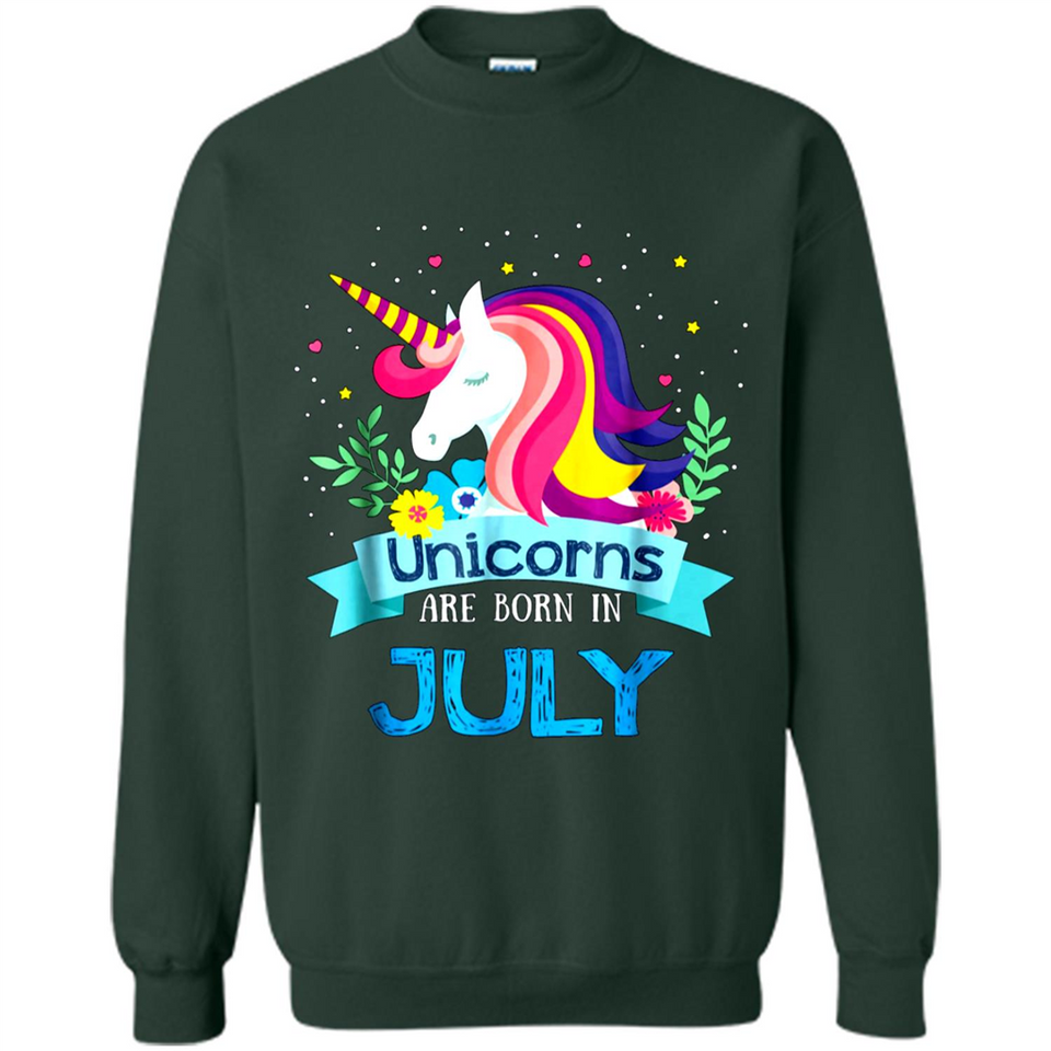 Unicorns are born in July Birthday Rainbow Gift Ladies Custom