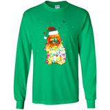 Pomeranian Santa Lights Christmas Dog Xmas Sweatshirt - Long Sleeve T-Shirt