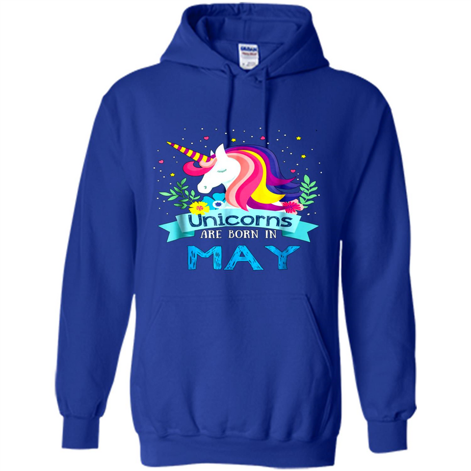 Unicorns are born in May Birthday Rainbow Gift Ladies Custom