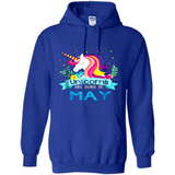 Unicorns are born in May Birthday Rainbow Gift Ladies Custom