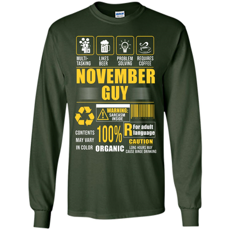 November Guy Multitasking - Long Sleeve T-Shirt
