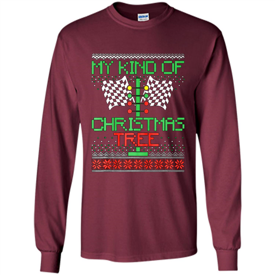 Funny Drag Racing Ugly Christmas Holiday Tree PING PONG
