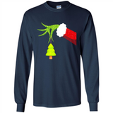 Funny Grinch Hand Holding Christmas Tree Ornament Christmas PING PONG