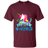 Unicorns are born in November Birthday Rainbow Gift Ladies Custom