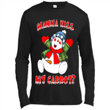 Snowman Wanna Kiss My Carrot Christmas - Canvas Long Sleeve T-Shirt