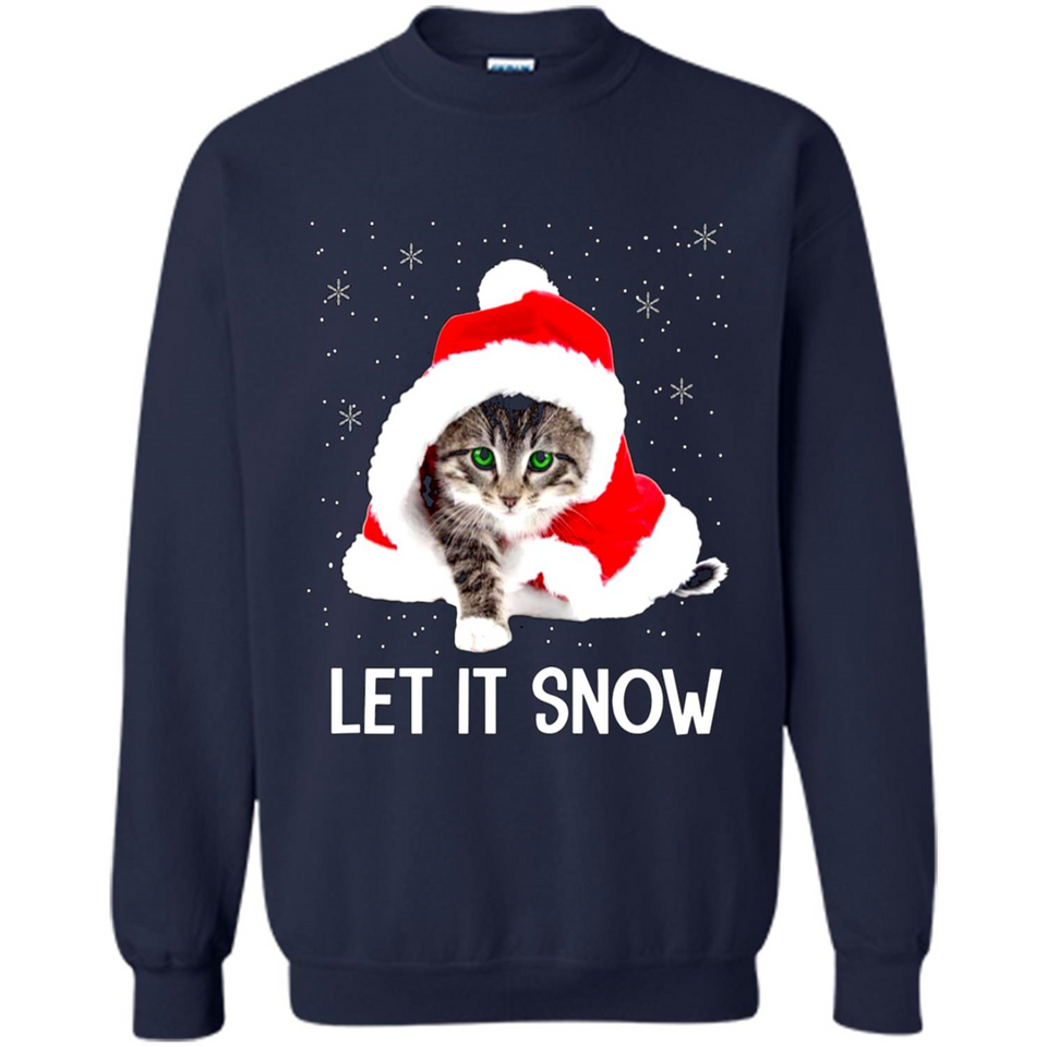 Let It Snow Cat Christmas sweater PINGPONG