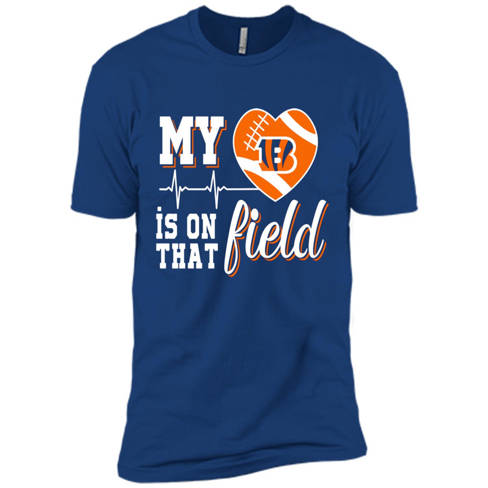 Cincinnati Bengals Football My Heart is on that Field - Premium Short Sleeve T-Shirt