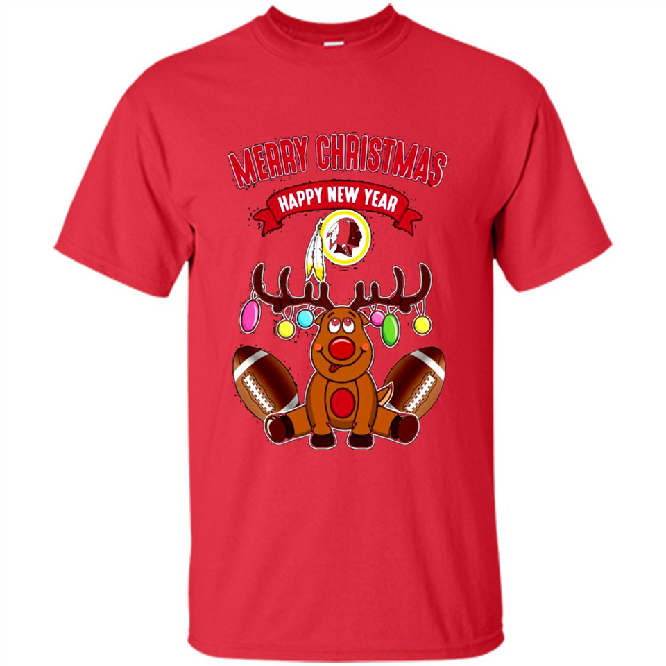 Washington Redskins NFL Reindeer Funny Merry Christmas And Happy New Year