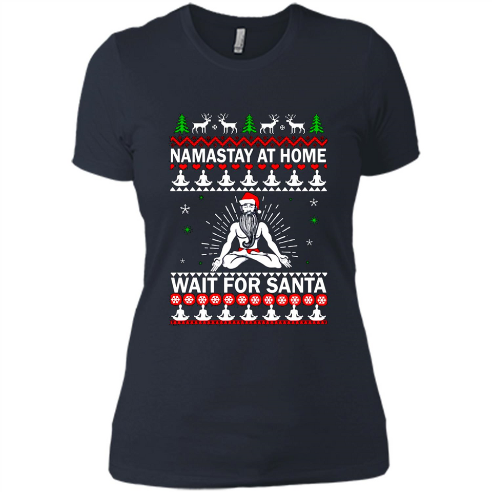 Namastay at home and wait for Santa Christmas sweatshirt PINGPONG