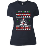 Namastay at home and wait for Santa Christmas sweatshirt PINGPONG