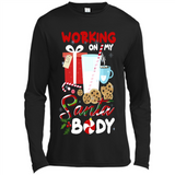 Working On My Santa Body Funny Christmas Gift Sleeve Xmas - Canvas Long Sleeve T-Shirt