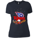 Snoopy Christmas Tennessee Titans - Ladies' Boyfriend T-Shirt