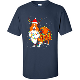 Christmas Lights Shetland Sheepdog Wearing Santa Hat Funny Xmas Mug - Shirt
