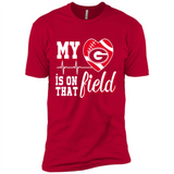 Georgia Bulldogs Football My Heart is on that Field - Premium Short Sleeve T-Shirt