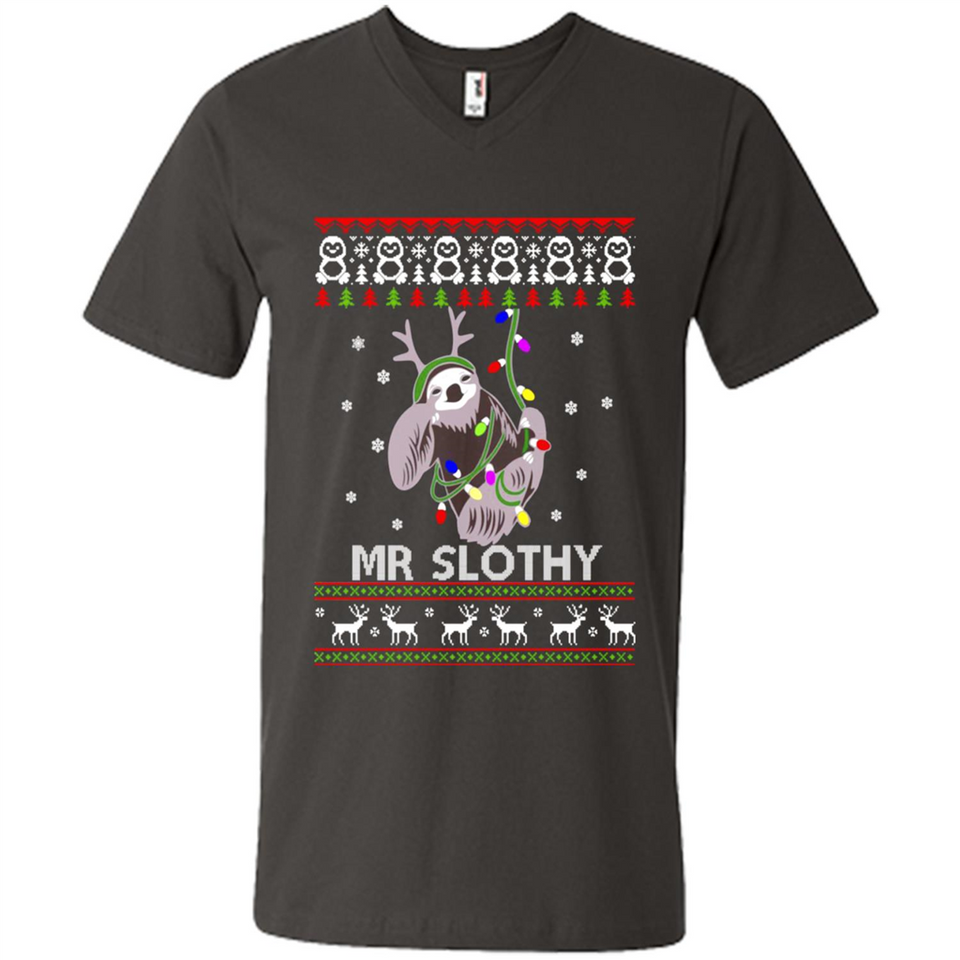 Mr Slothy Christma - Men's V-Neck