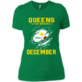 Queens Are Born In December - Pittsburgh Steelers Football - Ladies' Boyfriend T-Shirt