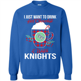 I Just Want To Drink Hot Chocolate & Watch UCF Knights Ugly Christmas Sweater PINGPONG