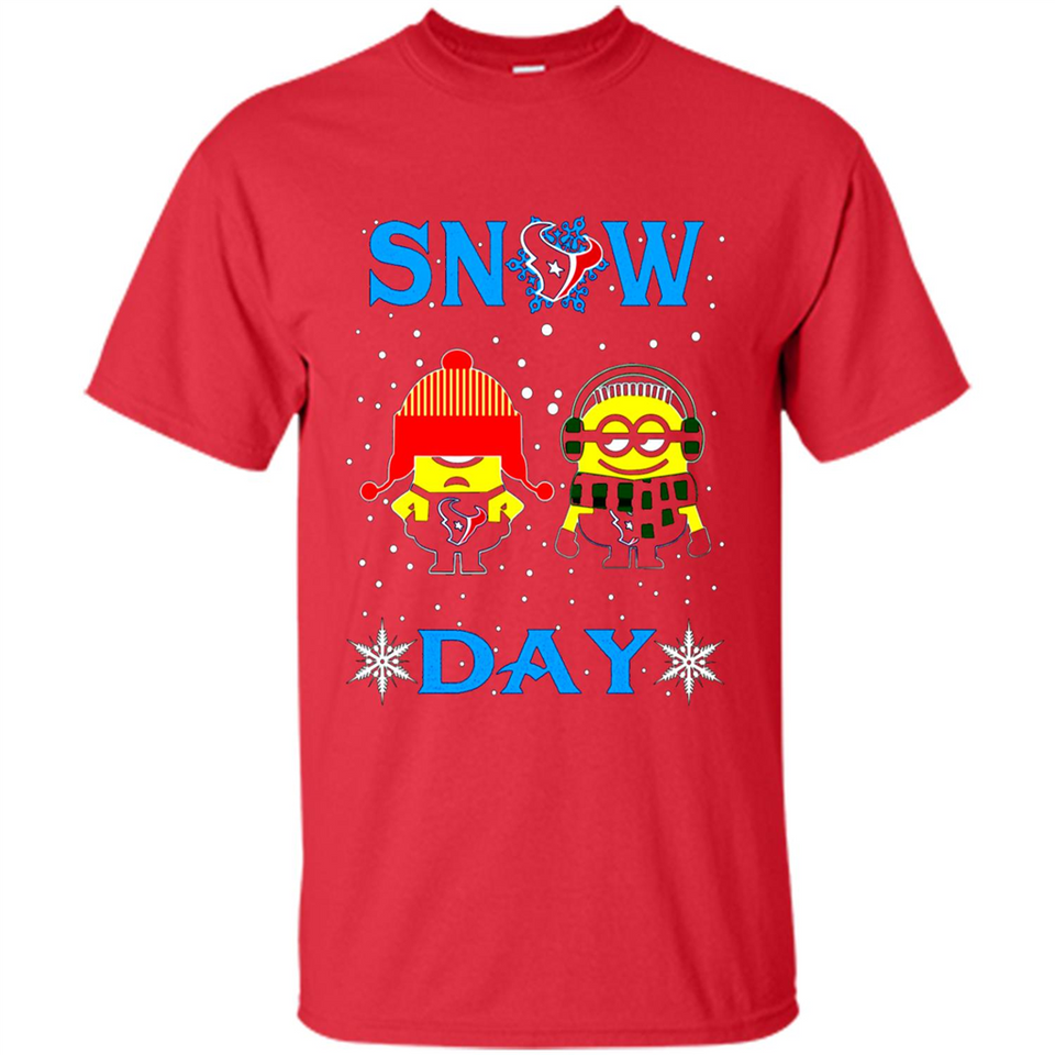 Snow Day Shirt For Houston Texans Vs Minion Fans pingpong