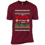 Funny Ugly Christmas T-Shirt Gift for Mechanic - Premium Short Sleeve T-Shirt