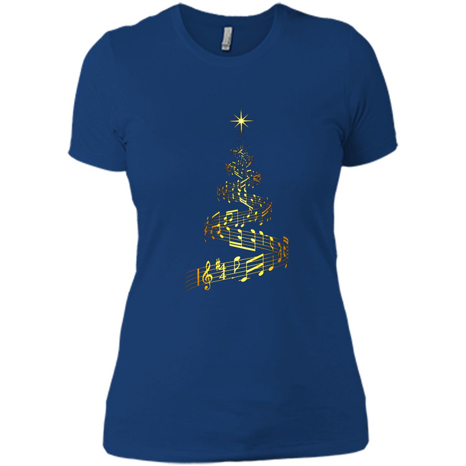 Music Note Christmas Tree Xmas Music Lover Mug PINGPONG - Ladies' Boyfriend T-Shirt
