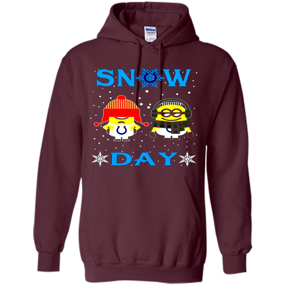 Snow Day Shirt For Indianapolis Colts Vs Minion Fans pingpong