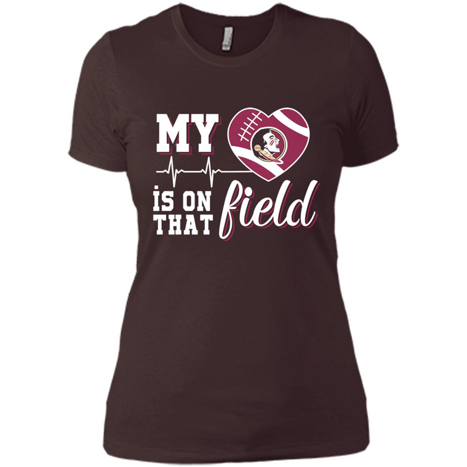 Florida State Seminoles Football My Heart is on that Field - Ladies' Boyfriend T-Shirt
