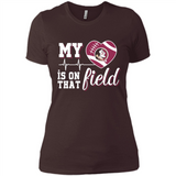 Florida State Seminoles Football My Heart is on that Field - Ladies' Boyfriend T-Shirt
