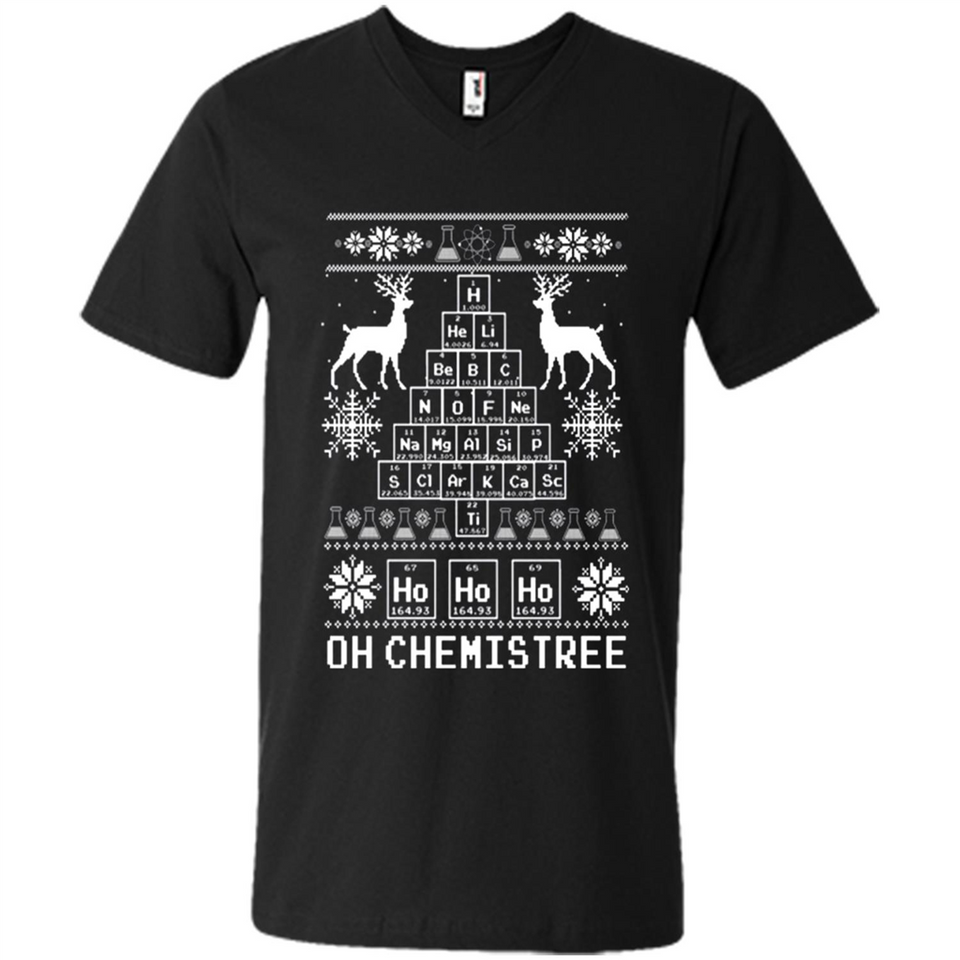 Oh Chemistry Tree Ugly Christmas Sweater - Men's V-Neck